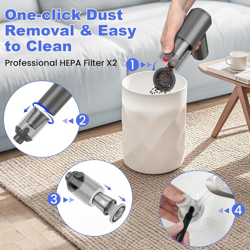 JYNSROU Foldable Cordless Vacuum & Air Duster - 16000PA Brushless Motor - Image 5